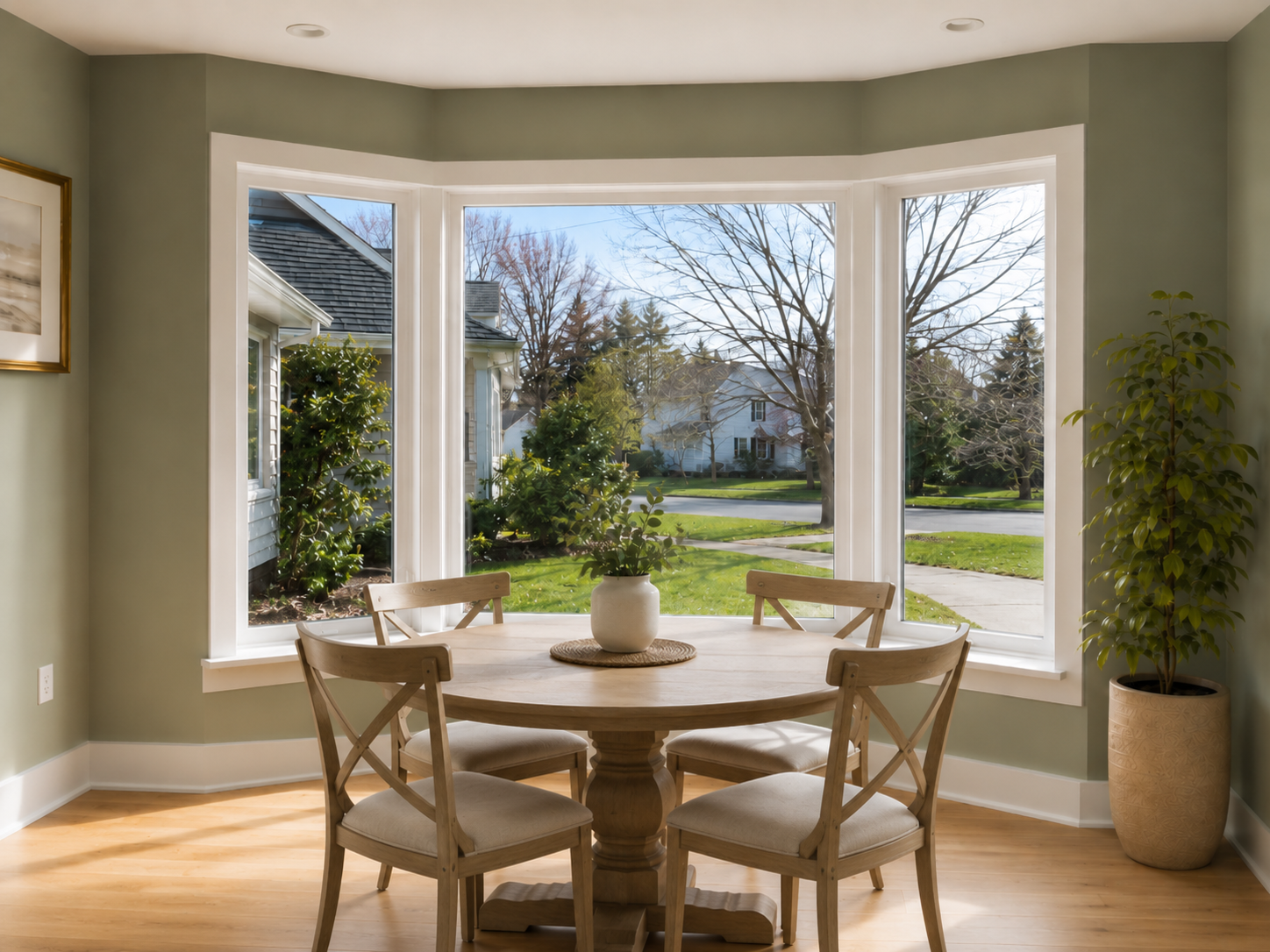 Bay and bow window